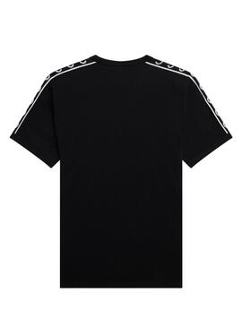 T-Shirt Fred Perry Taped Ringer pour Homme Noire