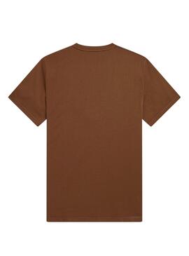 T-Shirt Logo Fred Perry Laurier pour Homme Brun