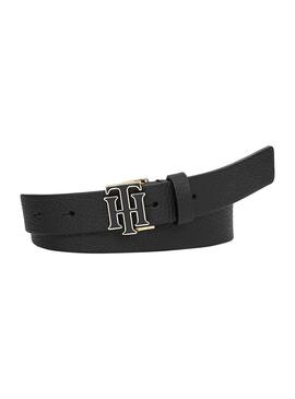 Ceinture Tommy Hilfiger Monograma Cuir Femme Noire