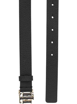 Ceinture Tommy Hilfiger Monograma Cuir Femme Noire
