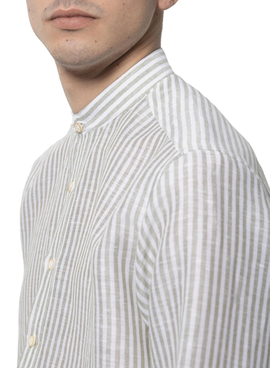 Chemise Klout Polera Sauge Vert et Blanc Homme