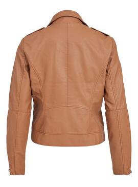 Veste Vila Cara Biker Marron pour Femme