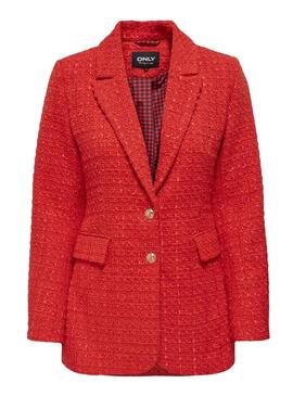 Blazer Only Kennedy Boucle Orange pour Femme