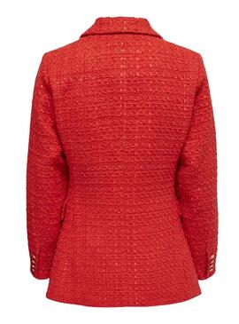 Blazer Only Kennedy Boucle Orange pour Femme