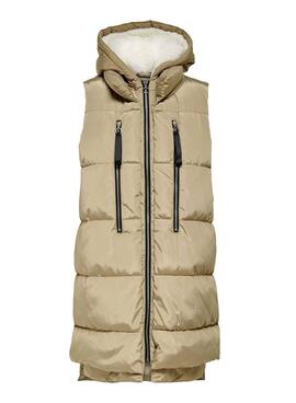 Gilet Only Nora Puffer Vert pour Femme