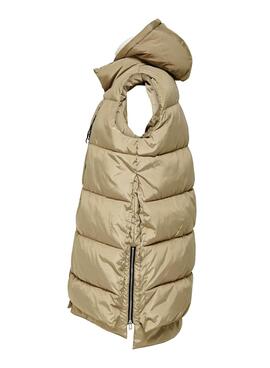 Gilet Only Nora Puffer Vert pour Femme