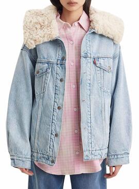 Veste Levis Sherpa XL Trucker pour Femme Azul