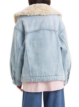 Veste Levis Sherpa XL Trucker pour Femme Azul