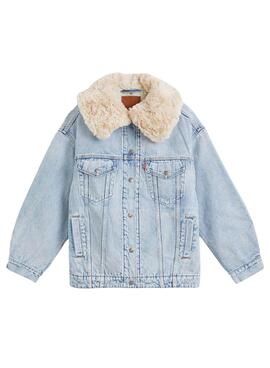 Veste Levis Sherpa XL Trucker pour Femme Azul