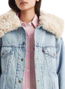 Veste Levis Sherpa XL Trucker pour Femme Azul