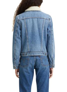 Veste Levis Original Trucker pour Femme Bleu