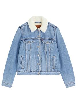 Veste Levis Original Trucker pour Femme Bleu