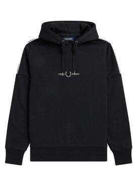 Sweat Fred Perry Bande Logo pour Homme Noire