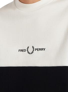 Sweat Fred Perry Colourblock pour Homme Noire