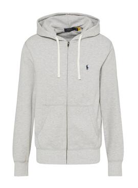 Sweat Polo Ralph Lauren Fermeture éclair Homme Gris