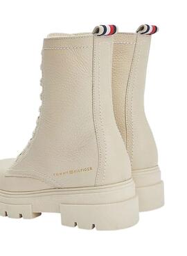 Boots Tommy Hilfiger Monochromatic pour Femme Beige