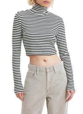 Pull Levis Oriel Printed de Rayures Femme Noire