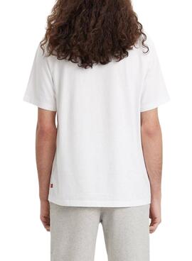 T-Shirt Levis Imprimer Relaxed Homme Blanc