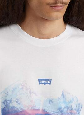 T-Shirt Levis Imprimer Relaxed Homme Blanc