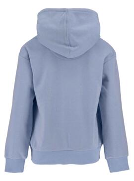 Sweat Levis Logotipo Capuche pour Fille Bleu