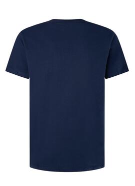 T-Shirt Pepe Jeans Eggo Bleu Marine pour Homme