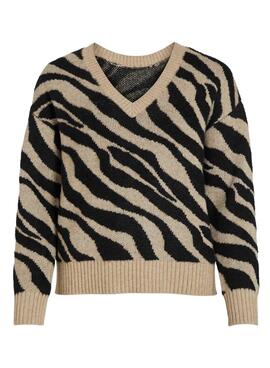Pull Vila Visière Cou Viril pour Femme Noire