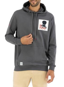 Sweat El Pulpo Forest Patch pour Homme Gris