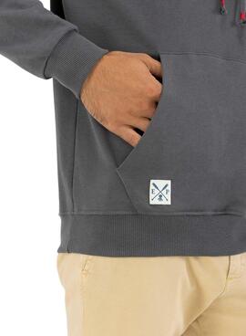 Sweat El Pulpo Forest Patch pour Homme Gris