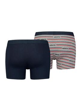 Pack 2 Slip Levis Boxer pour Homme Bleu Marine