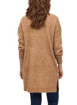 Pull Vila Vicilia Long Femme Camel