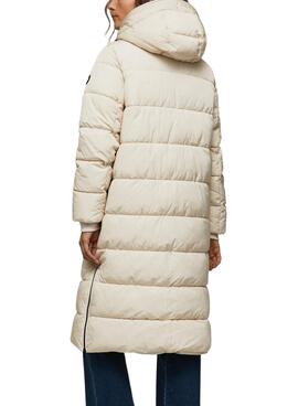 Veste Pepe Jeans Gus Long pour Femme Beige