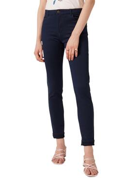 Pantalon Naf Naf Coup Skinny Femme Bleu Marine