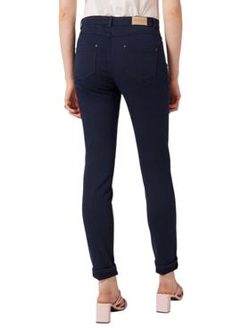 Pantalon Naf Naf Coup Skinny Femme Bleu Marine