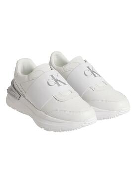 Baskets Calvin Klein Chunky pour Femme Blanc