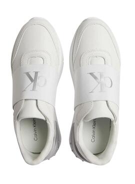 Baskets Calvin Klein Chunky pour Femme Blanc