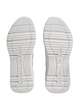 Baskets Calvin Klein Chunky pour Femme Blanc