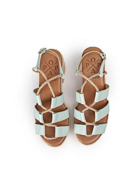 Sandales Popa Talon Turquoise Bacalar pour Femme