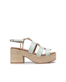 Sandales Popa Talon Turquoise Bacalar pour Femme