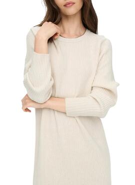 Robe Only Fia Katia Côtelé pour Femme Beige