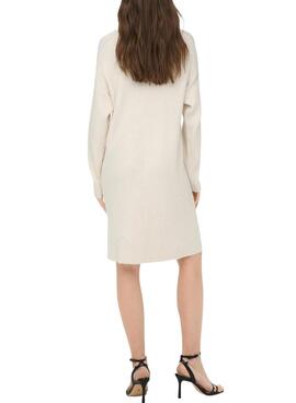Robe Only Fia Katia Côtelé pour Femme Beige