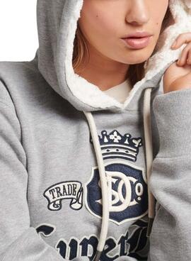 Robe Superdry  Pride In Craft Hooded Femme Gris