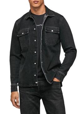 Veste Pepe Jeans Weston Homme Noire Denim