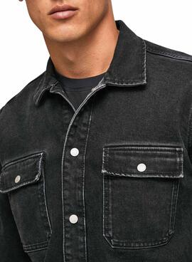 Veste Pepe Jeans Weston Homme Noire Denim