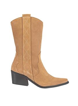 Bootss Popa pourti Serraje Camel pour Femme