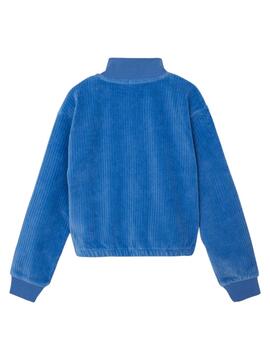 Sweat Name It Pomme Crop pour Fille Bleu 