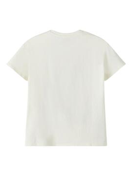 T-Shirt Name It Vrai Happy pour Fille Blanc