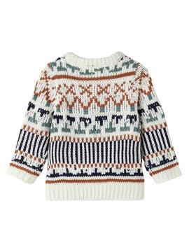 Pull Name It Opale pour Garçon Blanc