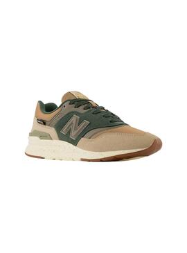 Baskets New Balance 997 Vert et Beige Homme