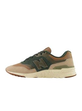 Baskets New Balance 997 Vert et Beige Homme
