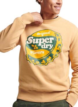 Sweat Superdry Cooper Nostalgie Homme Orange